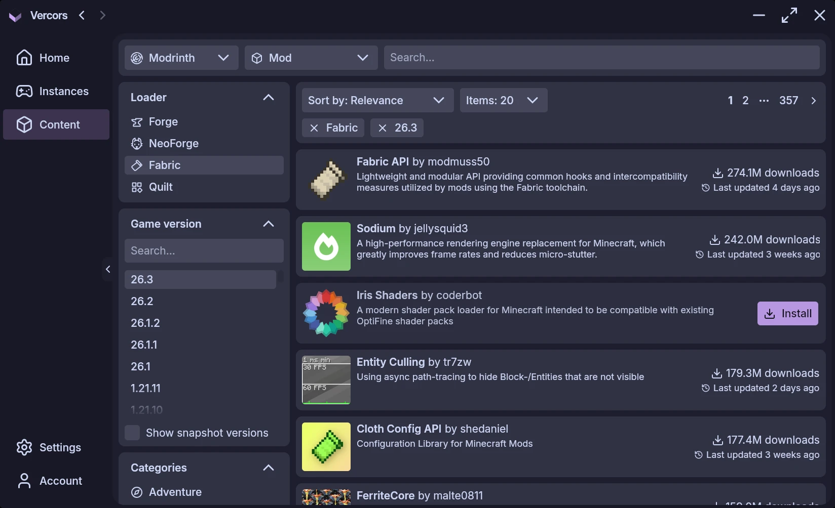 Fully integrated mod support