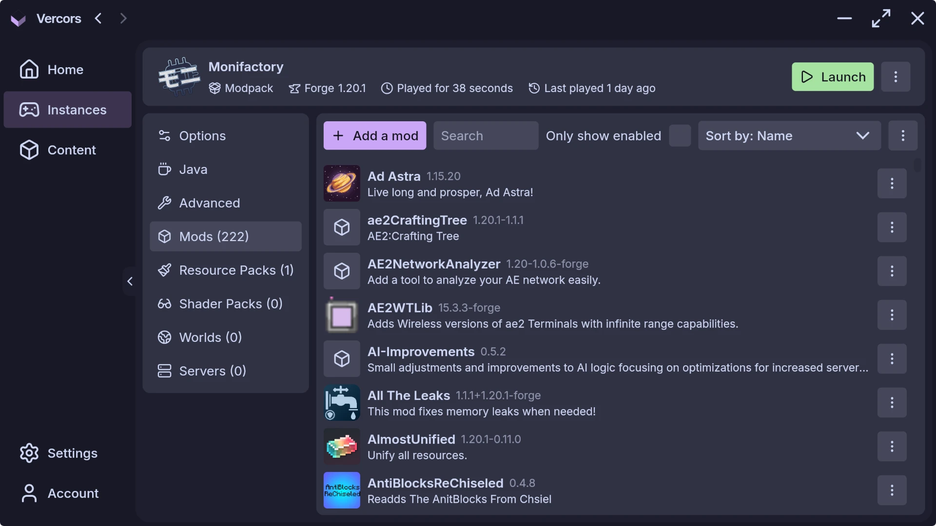 Fine-grained instance settings